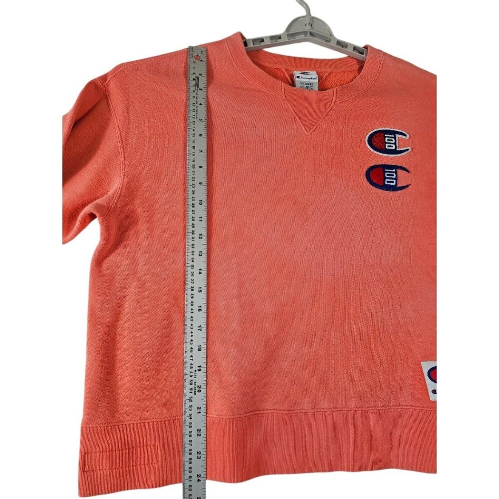 Champion 100 Year Anniversary Crewneck Sweatshirt - Coral - Women's Size XL - Picture 3 of 12